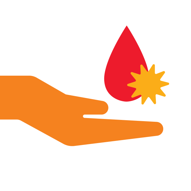 Icon to show giving blood